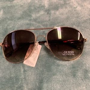 NWT! Guess Black/Gold Sunglasses